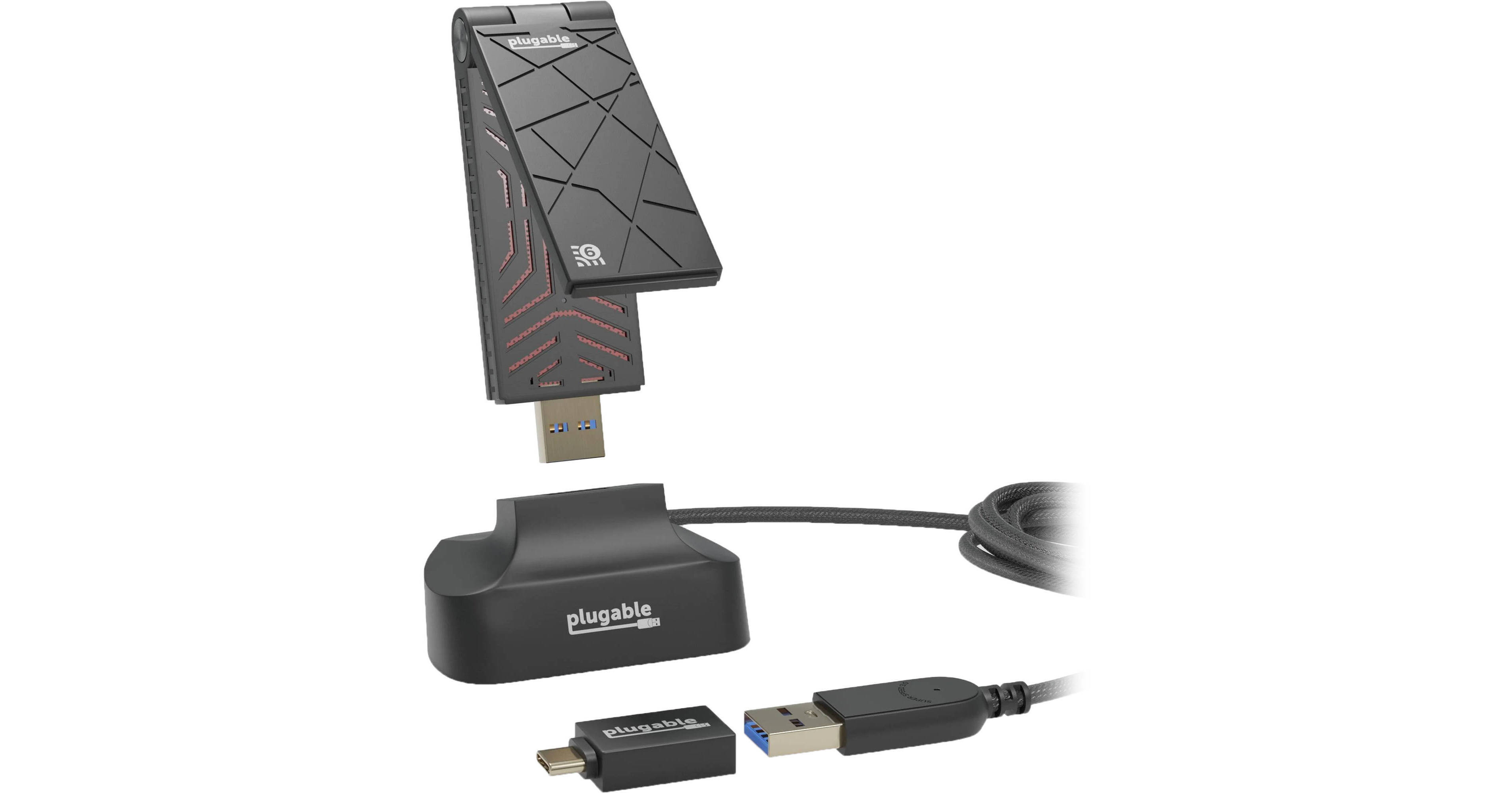 PLUGABLE USB 3 WI-FI 6 ADAPTER  USB 3.0 WI-FI 6 WIRELESS ADAPTER