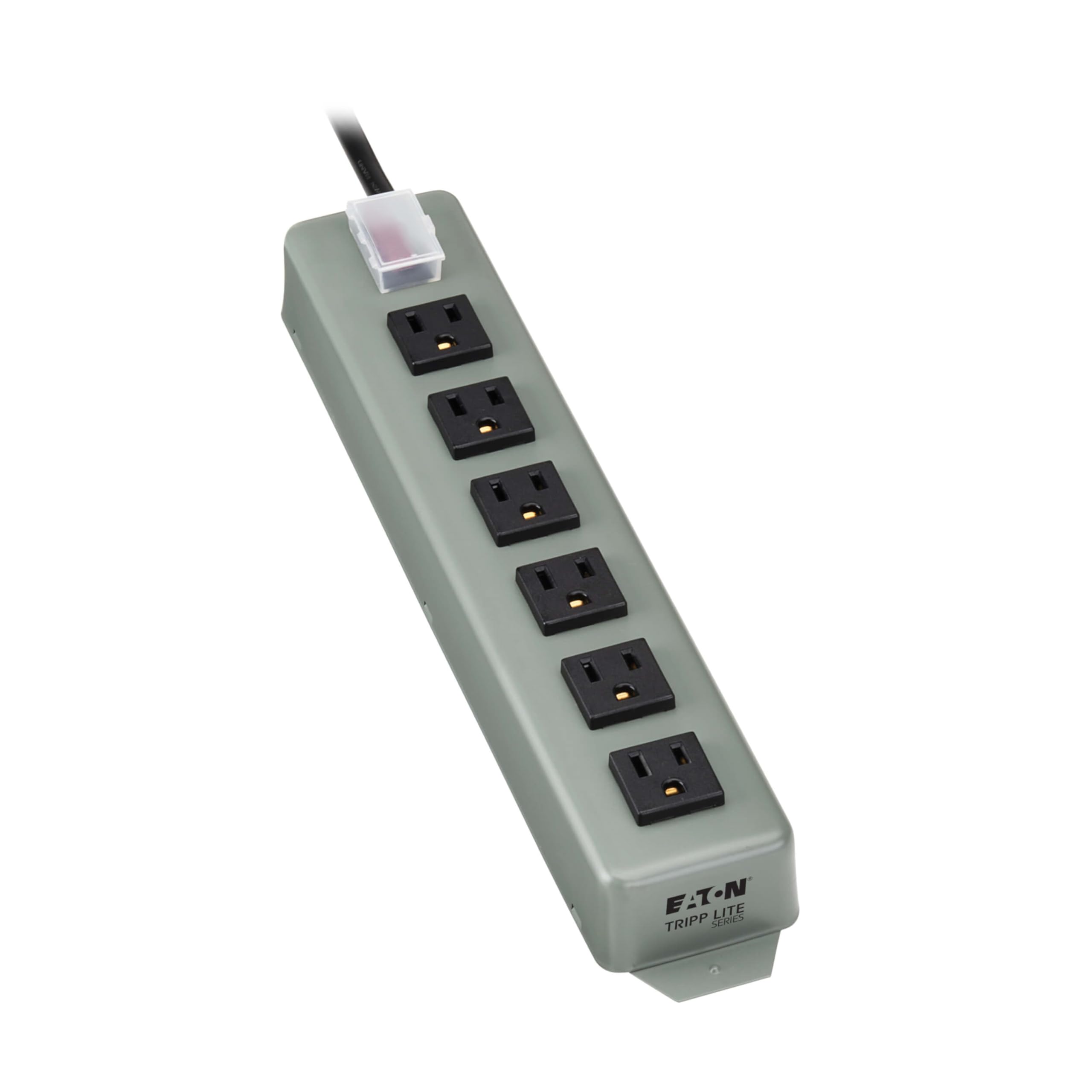 6 OUTLET INDUSTRIAL POWER STRIP WABER METAL SWITCH COVER 15FT CORD