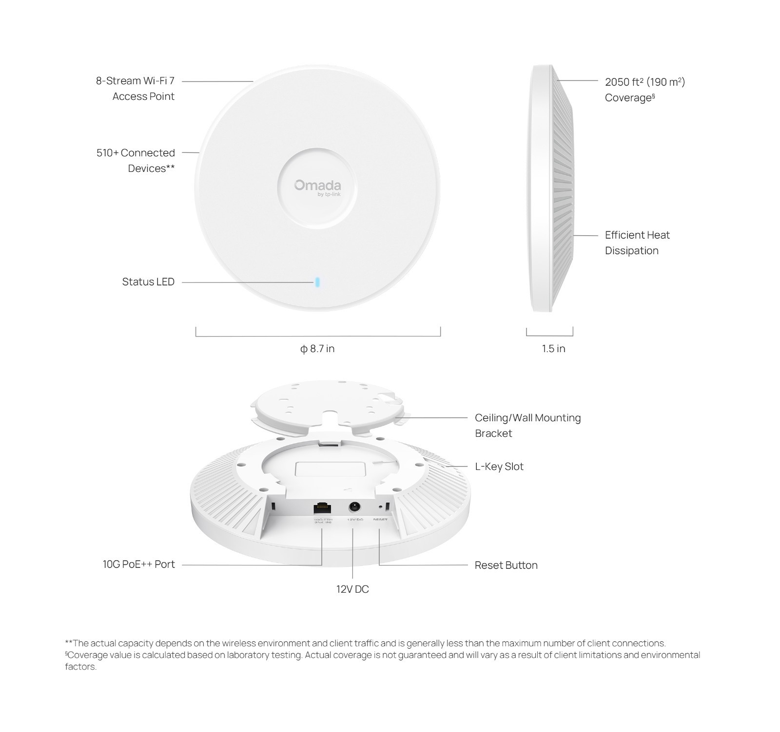 BE15000 CEILING MNT WI-FI 7 AP  BE15000 CEILING MOUNT WI-FI 7 AP