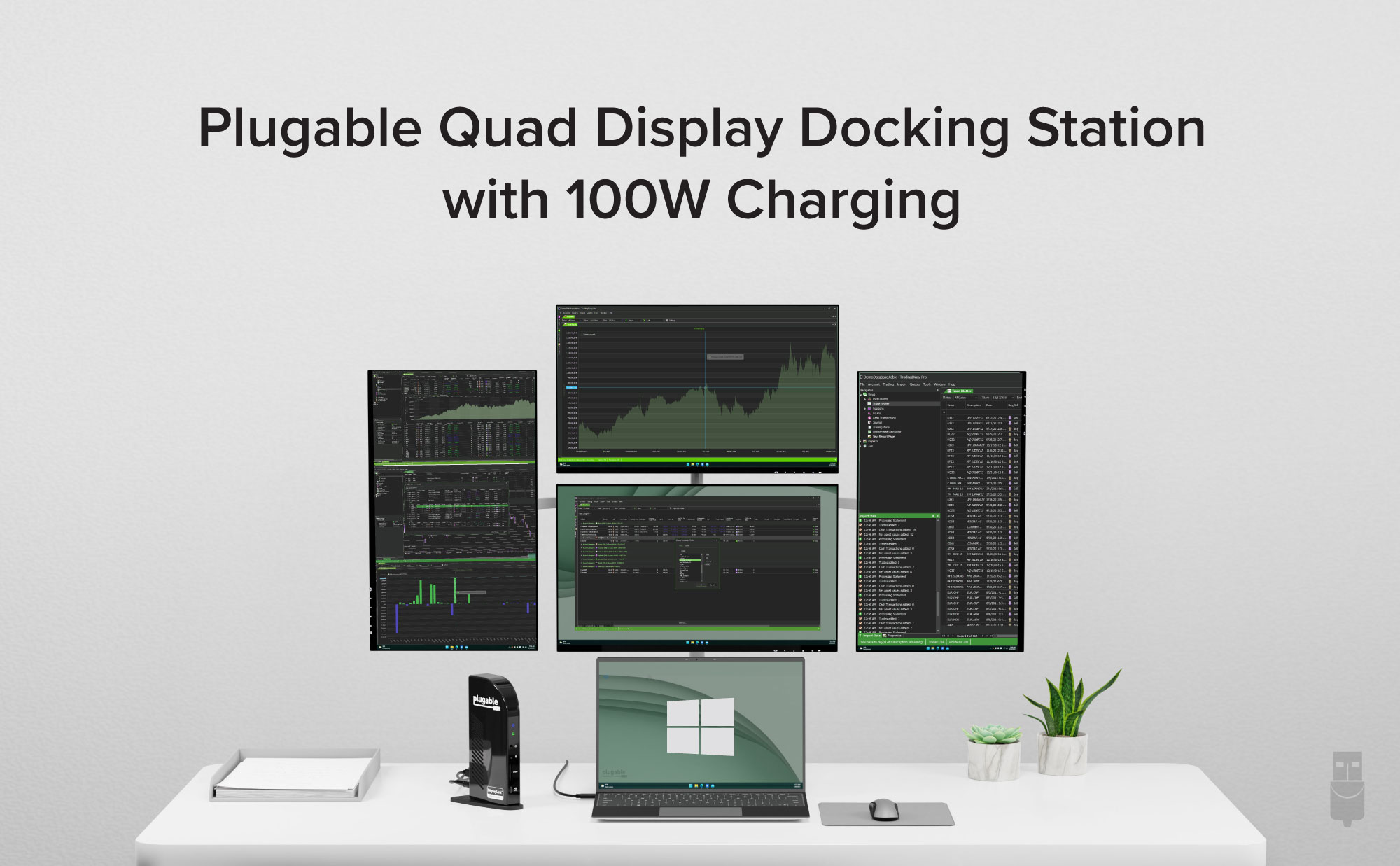 USB-C QUAD HDMI DOCK 100W PD    USBC QUAD HDMI DOCKING STATION 100W