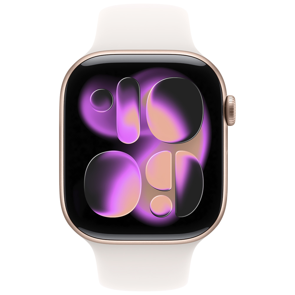 APPLE WATCH SERIES 11 GPS 42MM ROSE GOLD ALUMINUM CASE WITH LIGHT BLUSH SPORT BA