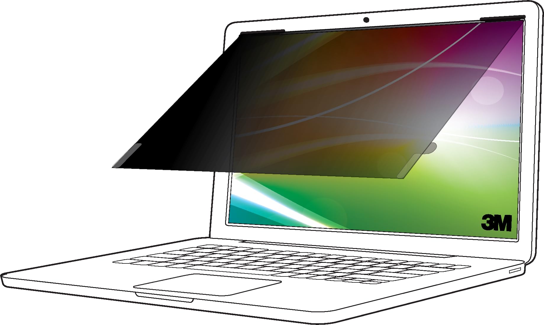 BRIGHT SCREEN PRIVACY FILTER    FOR 13.3IN LAPTOP 16:9 RATIO