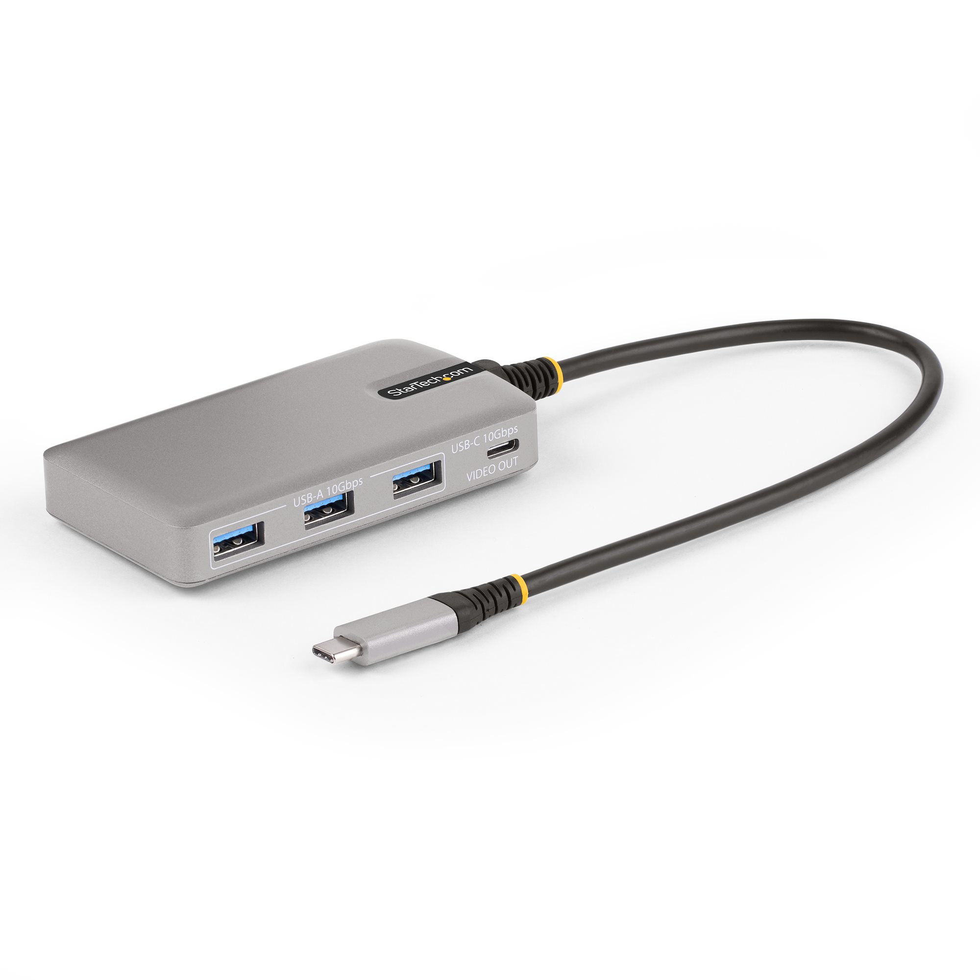 4-PORT USB-C HUB W/USB-C VIDEO  - 3X USB-A/1X USB-C FOR LAPTOPS
