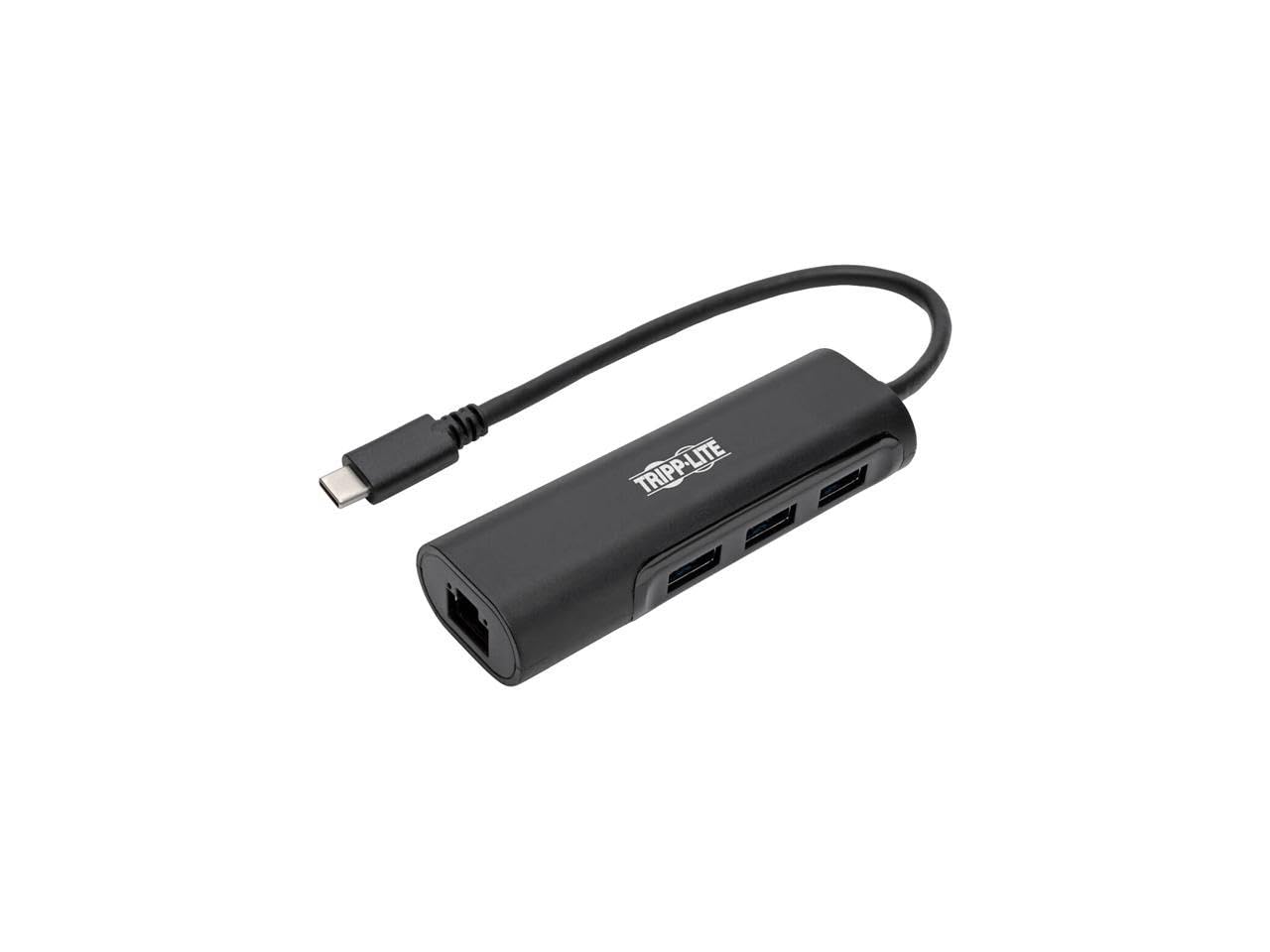 USB C MULTIPORT HUB ADAPTER     W/ 3 USB-A GBE BLACK USB TYPE C