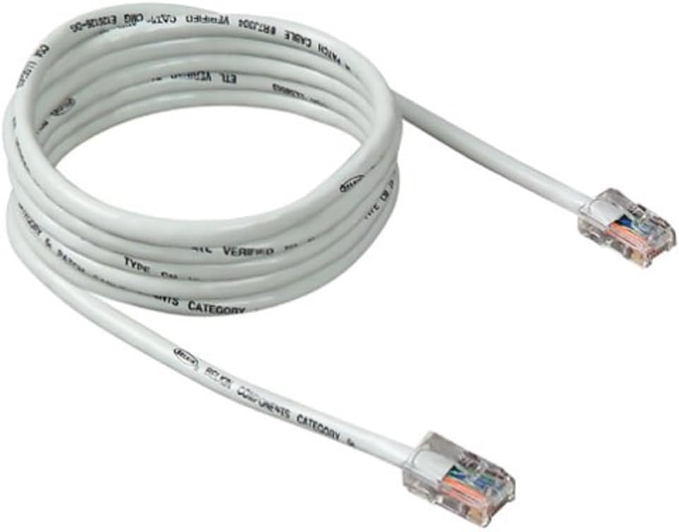 10FT CAT5E WHITE PATCH CORD     ROHS