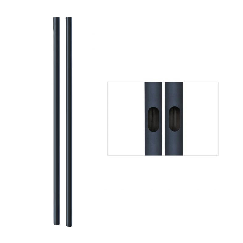 Durable 84-Inch Black Poles Set for Mounting