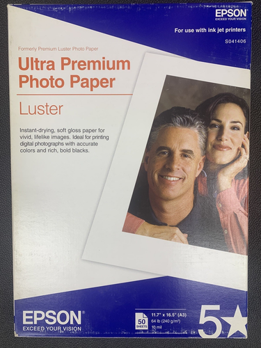 50 SHEET 11.7 X 16.5FT PREMIUM  LUSTER PHOTO PAPER