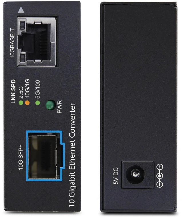 10GBE MULTI-GIGABIT OPEN SFP+ - FIBER MEDIA CONVERTER TAA