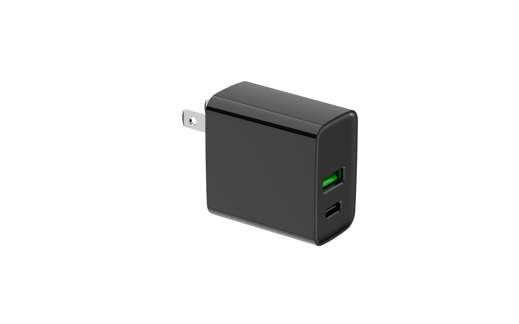 20W FAST PD CHARGER 1 X USB-C   1 X USB-A BLACK