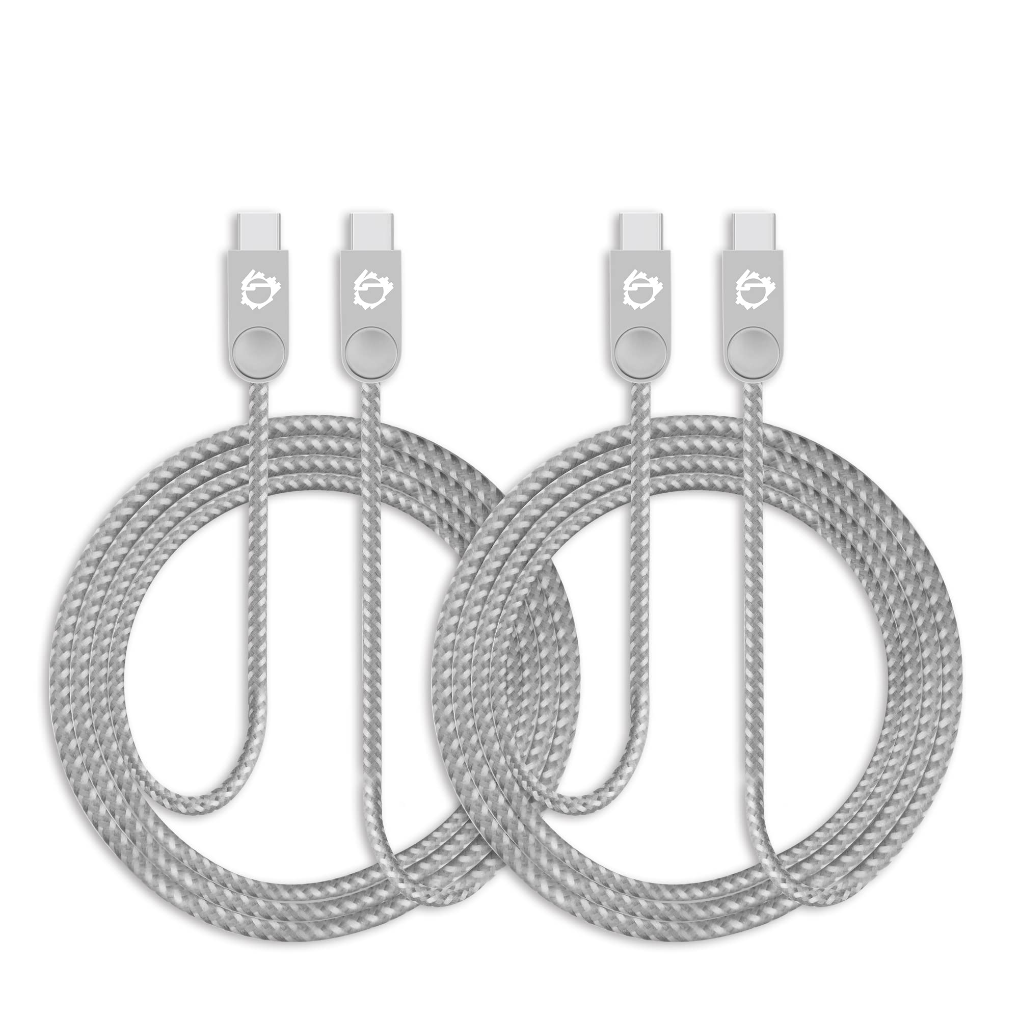 2PK 3.3FT ZINC ALLOY USB-C TO   USB-C M/M BRAIDED CHARGE  SYNC CBL