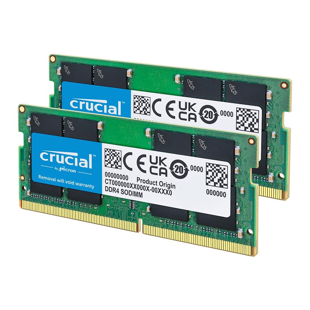 CRUCIAL 32GB KIT (2X16GB)       SODIMM 260-PIN MEMORY