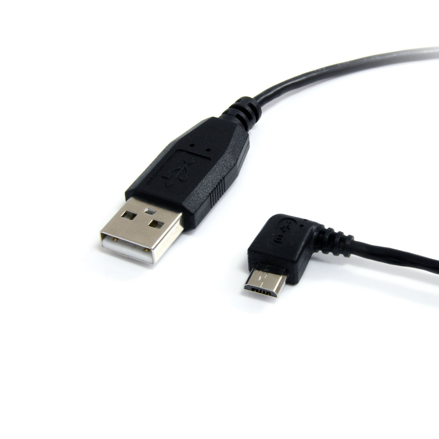 1FT LEFT ANGLE MICRO USB CABLE  USB A TO MICRO B CHARGING CORD