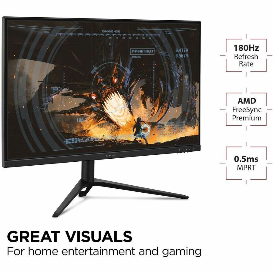 27IN OMNI 1440P IPS ERGONOMIC   GAMING MNTR W/1MS 165HZ FREESYNC