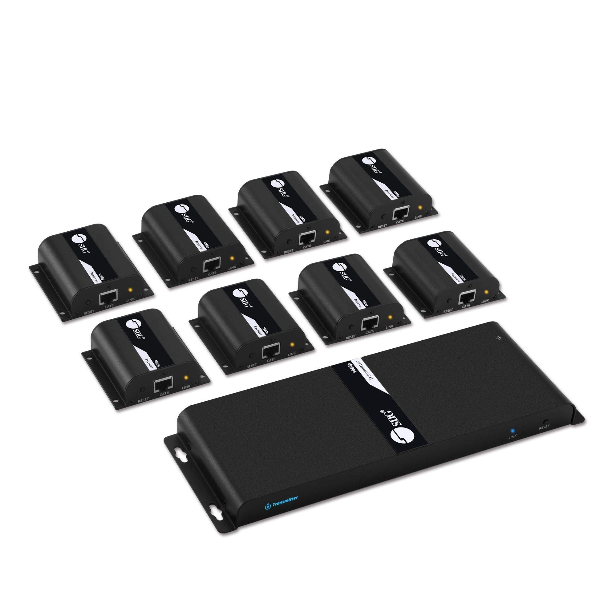 8PORT HDMI SPLITTER OVER CAT6   EXTENDER WITH IR 40M 1080P 130FT