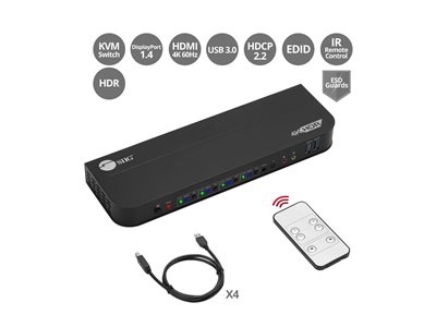 4X1 DISPLAYPORT 4K USB 3.0 KVM
