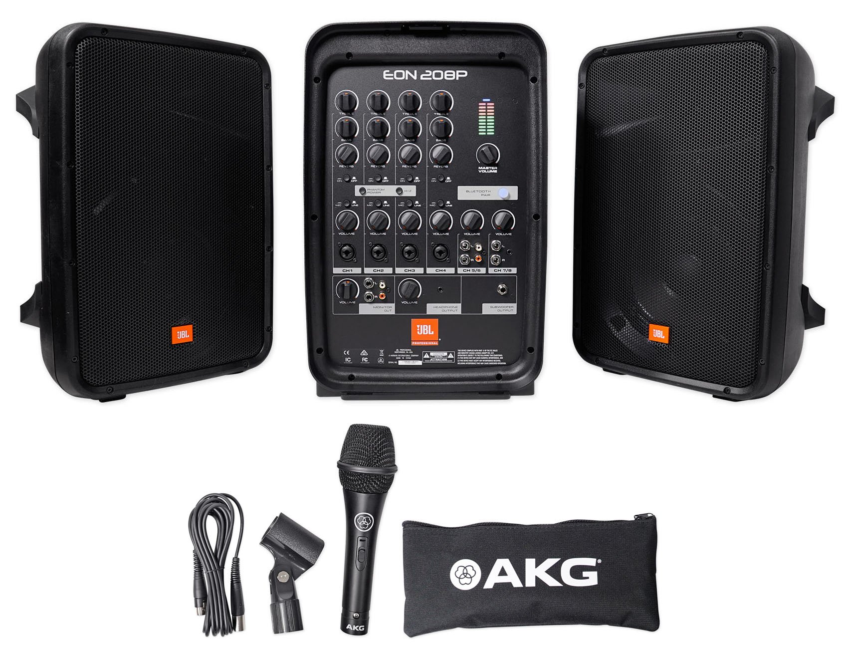 JBL EON208P PORTABLE PA         PORTABLE 8IN 2WAY PA WITH MIXER
