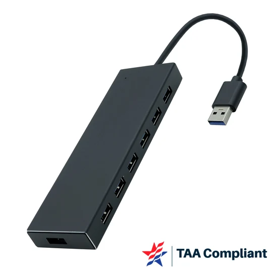 USBA 7 PORT OFFICE DATA HUB     TAA COMPLIANT