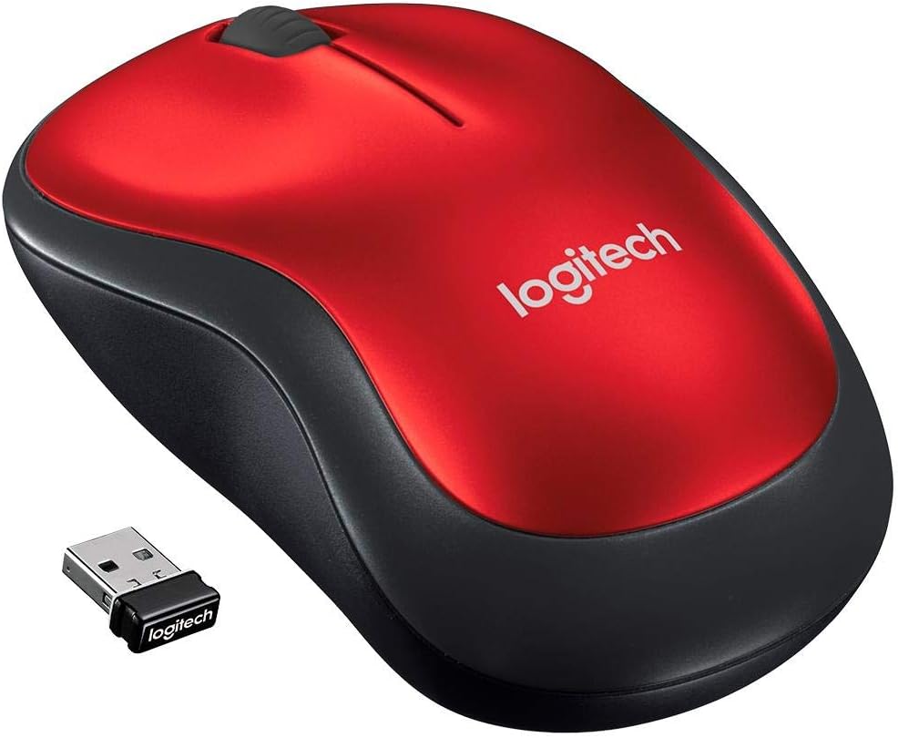 M185 COMFORT WRLS MOUSE RED     PLUG N PLAY