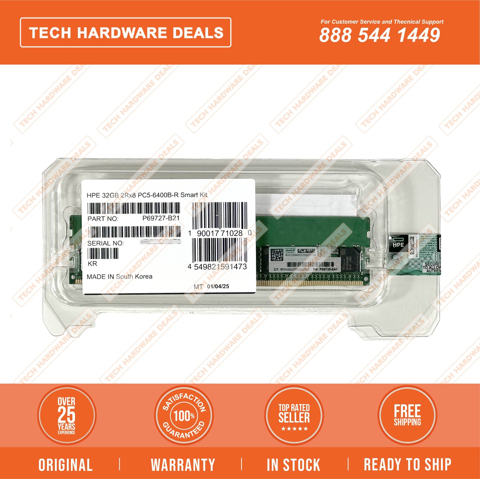 HPE 32GB 2RX8 PC5-6400B-R SMART KIT PL-SI
