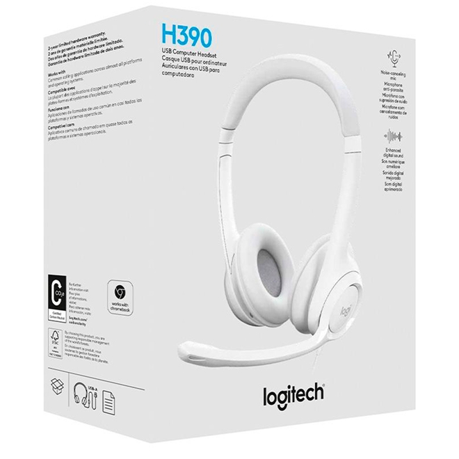 H390 USB COMPUTER HEADSET       OFF WHITE